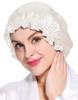 LilySilk 19 Momme Natural Silk Night Prevents Split Moisturizes and Beautiful for Long Sleeping Hair Cap for Postpartum Use Elastic Ivory 100% Cap,