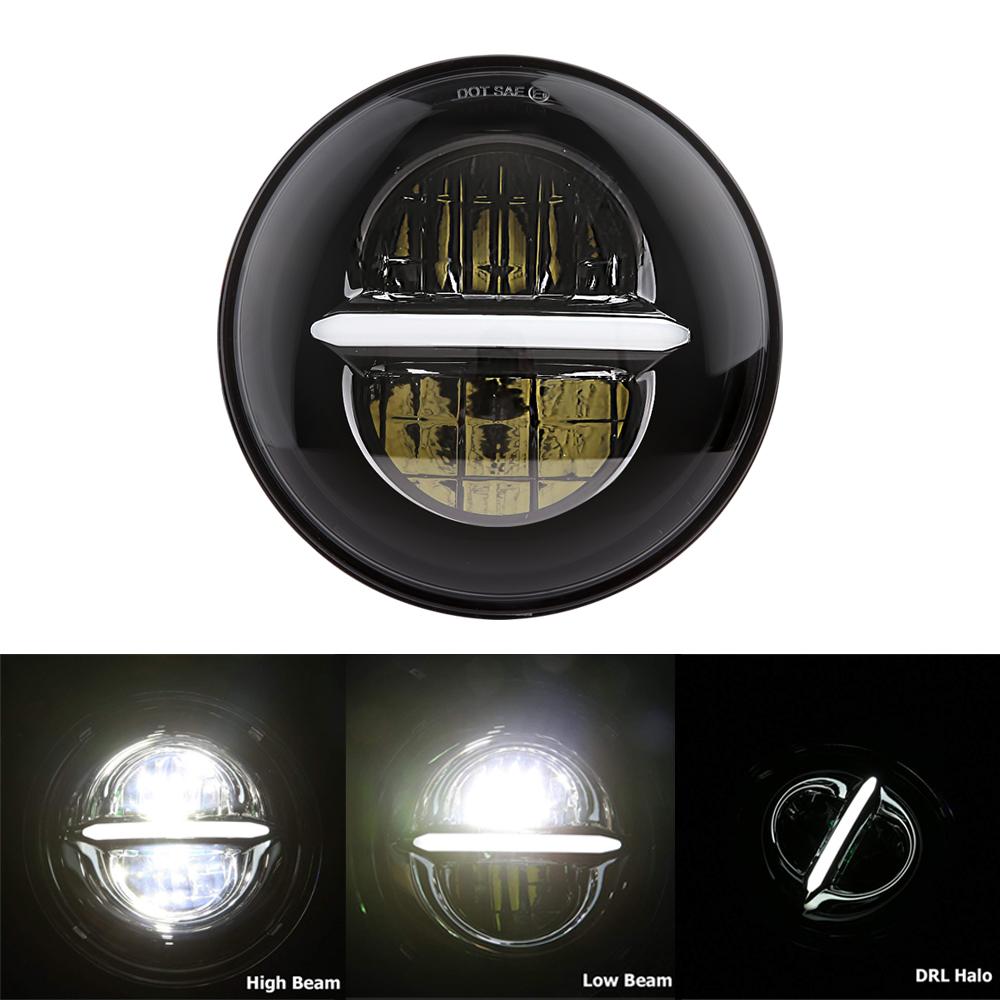 Фара для мотоцикла 5,75 дюйма Halo Angel Eyes дальний/ближний свет 5 3/4" DRL поворотник проект для Harley Sportster 883 XL883 FXCW