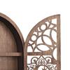 Sun and Moon Design Wall Crystal Display Shelf Wall Hanging Wooden Wall Shelf
