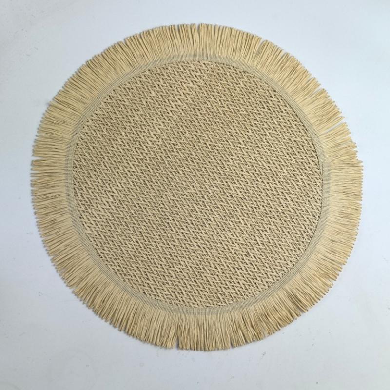 1шт домашний декор теплоизоляционный коврик бумажный тканый коврик для столовых приборов с кисточками и усами тарелка коврик