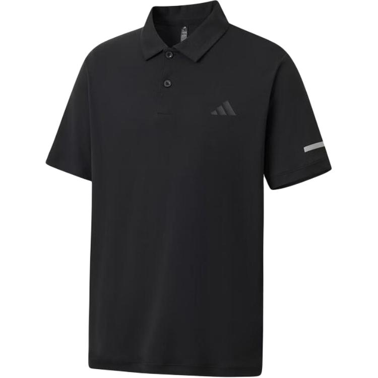 adidas Мужские рубашки-поло Черный воротник-поло Умеренный KX2745