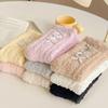 Coral Fleece Middle Tube Socks Bowknot Floor Socks Cute Women's Socks  Autumn