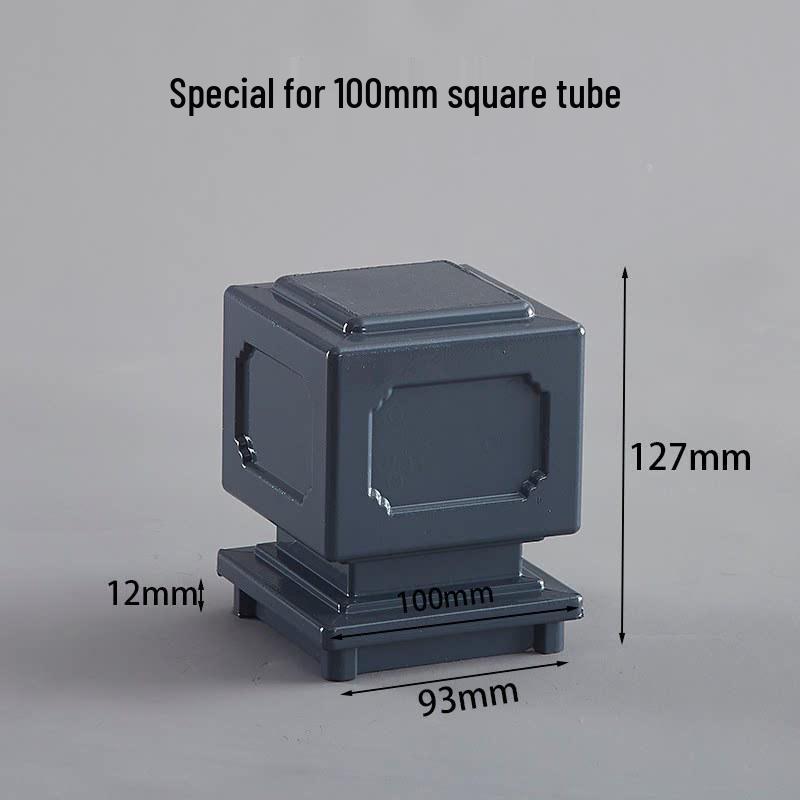 Aluminum Square Tube Decorative Rainproof Post Cap - Anti-Rust for Fence, Balcony, and Stair Handrails