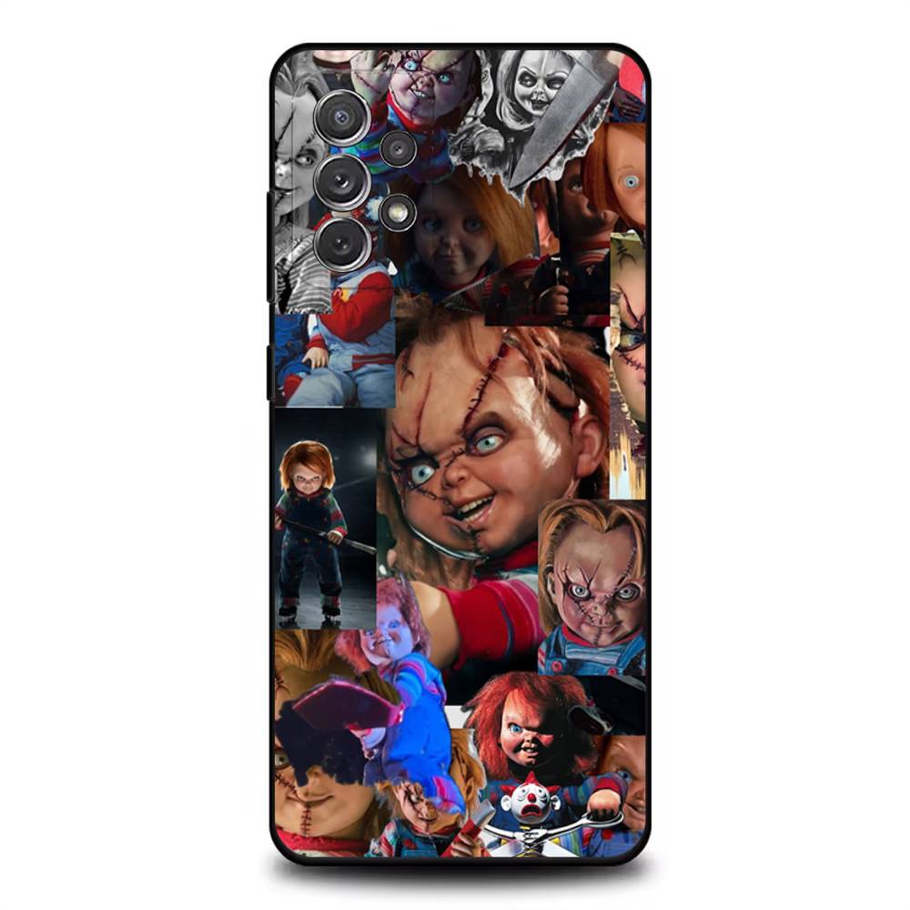 Чехол для телефона с куклой-убийцей Chucky, Хэллоуин, Страшный, Для Samsung S25,S24,S21,S22,S23,S30,Ultra,S20,Plus,Fe,Lite,Note,10,9,5G, Черный