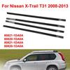 Для Nissan X-Trail T31 2008-2013 4 шт. Автомобильные наружные резиновые уплотнители окон, уплотнительная лента, дверные молдинги, отделка, стекло, лобовое стекло