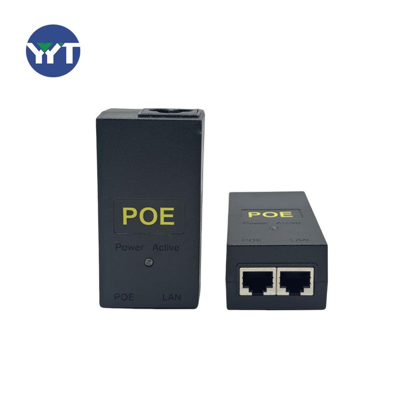 48V/0.5A & 24V/1A POE Power Adapter with Ethernet Cable for Wireless AP Bridge & Gigabit Surveillance Camera.