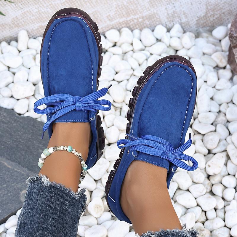 Женские кроссовки на платформе, осенние мокасины из искусственной замши с мягкой подошвой, женские однотонные нескользящие туфли на плоском каблуке, повседневная спортивная обувь