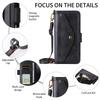 For Realme 14 Pro+ 5G Leather Case Magnetic Closure Wallet Stand Phone Cover with Crossbody Strap