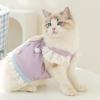 Cute Princess Style Cake Big Bow Dress Cat Spring Summer Two Feet Skirt Pet Cat Clothes