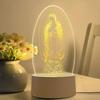Guadalupe Virgin Prayer Lamp USB Powered Warm Light Soft Glow Catholic Night Light LED Religious