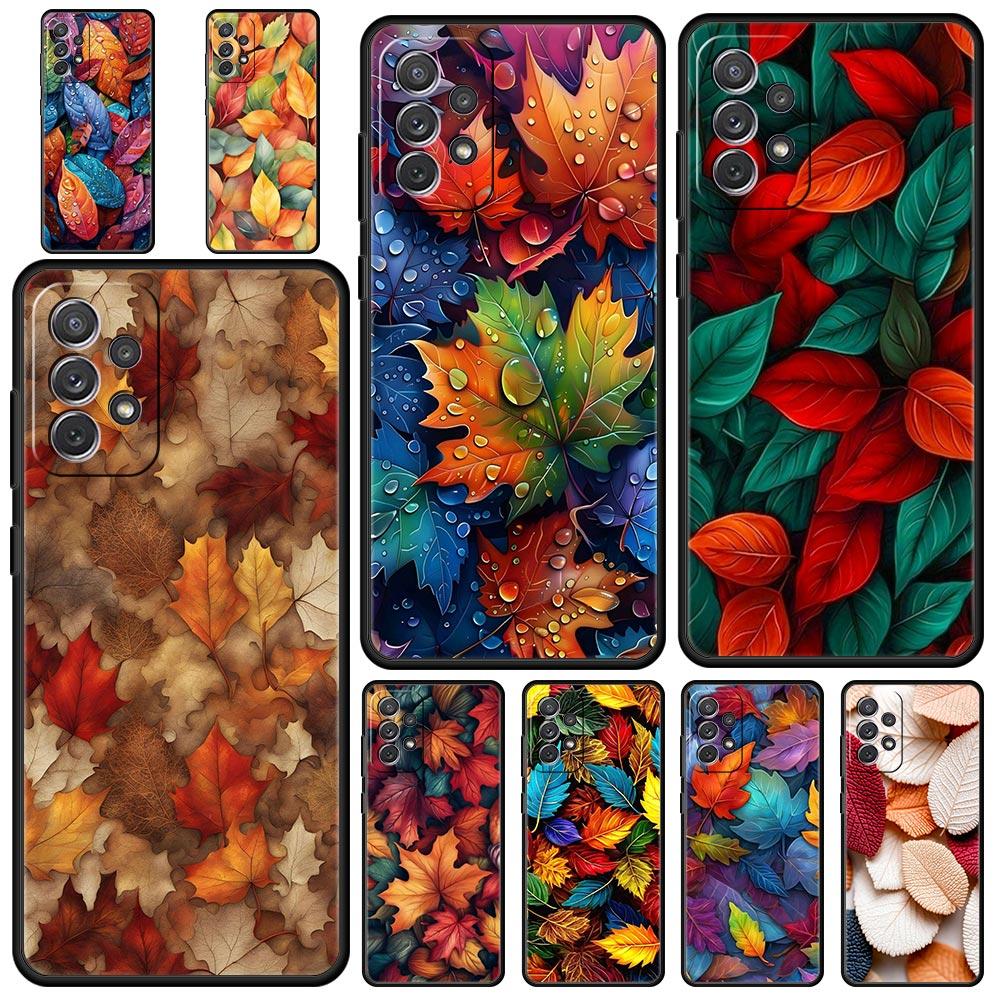 Мультяшный чехол-листок для Samsung Galaxy A55 A35 A15 A14 A13 A25 A54 A51 A71 A72 A73 A32 A52 A41 5G Мягкий ТПУ чехол Fundas Сумки