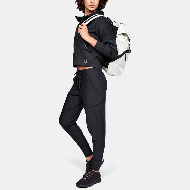 Under Armour Perpetual Short Casual Sports Hoodie Женские толстовки с капюшоном черного цвета 1314255-001