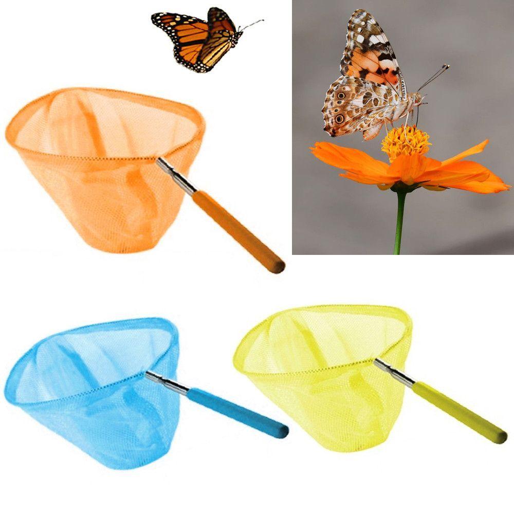 Stainless Steel Rod Catch Tadpole Fish Bucket Bug Catching Net Butterfly Dragonfly Net Insect Cage