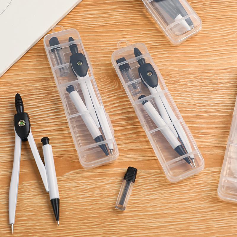 Metal Compass Set for School Students: Two-Piece Stationary for Drawing, Designing, and Drafting