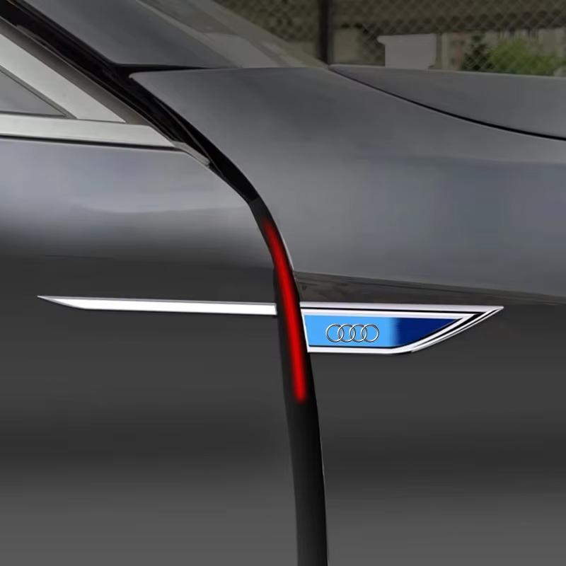 2Pcs 3D Metal Car Fender Side Wing Blade Badge Emblem Sticker For qwe12 A3 8P 8L 8V A4 B8 B6 B7 B9 A6 C6 C7 S5 A7 A5 Q5 Q3 S3