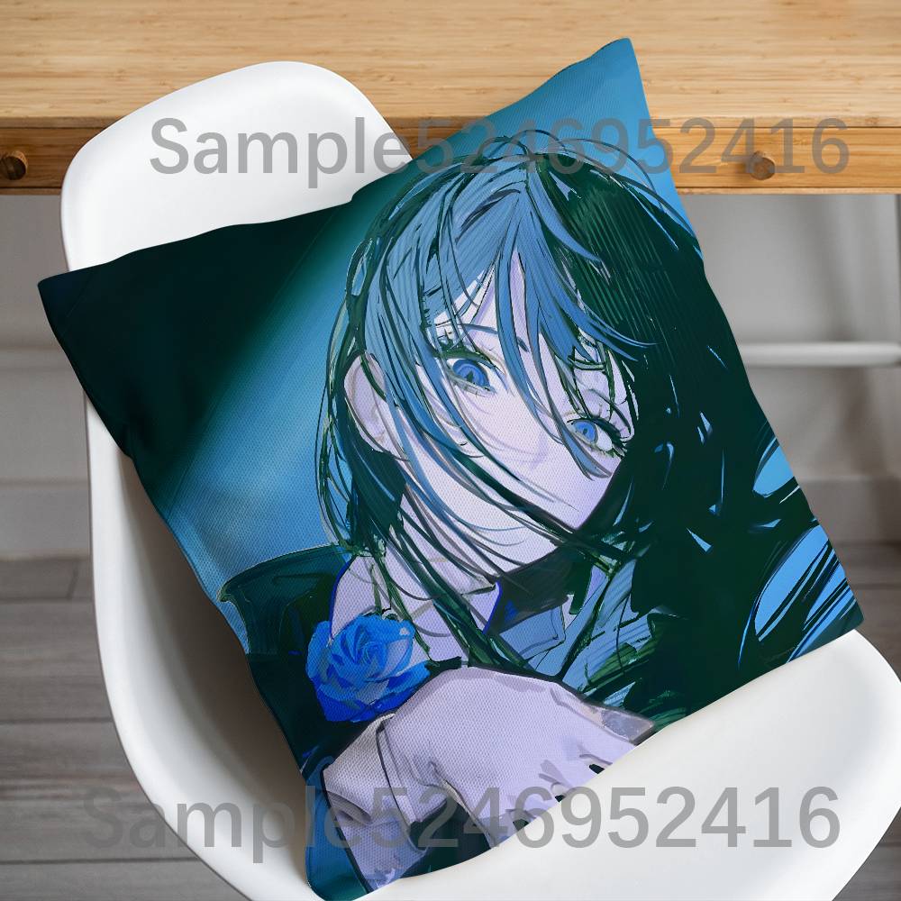AAdo Kyogen X Uta Pillow Case Short Plush Sofa Decorative Gift Home Doublesided Printing Cushio