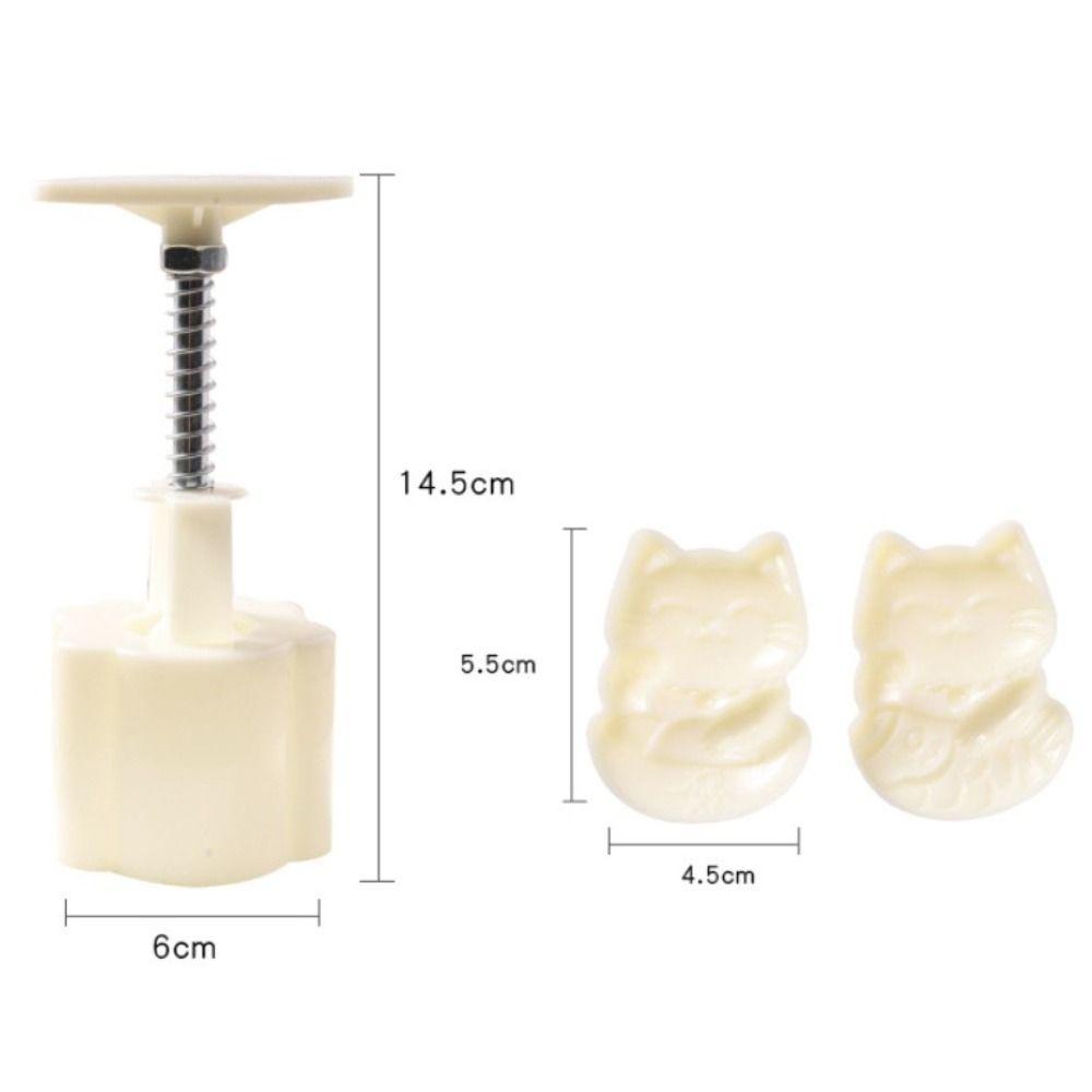 2 шт./набор тисненый штамп в форме счастливого кота форма для лунного пряника пластиковая форма для выпечки печенья форма для выпечки