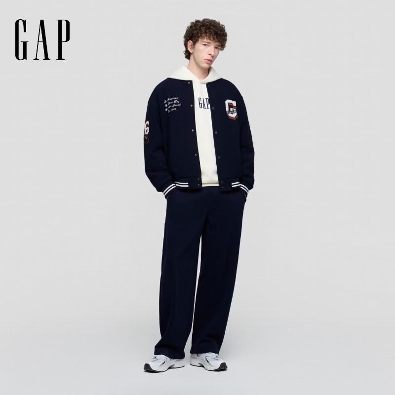 Gap Мужская стеганая куртка с вышитым логотипом и воротником-стойкой