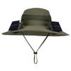 Anti-UV 2 Fans Hat Solar Charging &Air Cooling Fan Sun Hat Wide Brim Bucket Hat For Fisherman 2026 Men Hat Summer Cooler Sun Cap