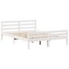 Vidaxl Rama Łóżka Bez Materaca, Biała, 135X190 Cm, Lite Drewno Sosnowe