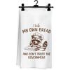 Sarcastic Raccoon Baking Kitchen Dish Towels, Gifts for Bread Bakers Baking Lovers, Funny Raccoon Gifts Hand Tea Towels for Bakery Kitchen Decor,