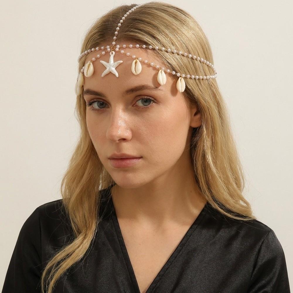 Bohemian Imitation Pearl Anklet Ocean Style Shell Anklet New Starfish Pendant Anklet Beach
