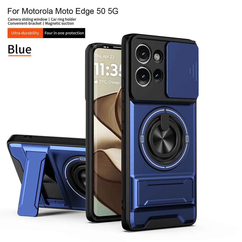 Чехол для Motorola Edge 50 Чехол Moto edge 50 Магнитный складной держатель Magsafe Военная броня Защитная крышка для камеры