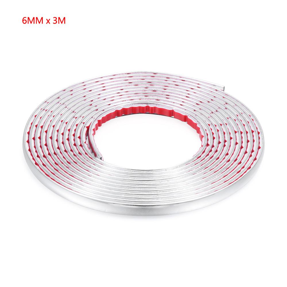 Хромированная молдинговая накладка на дверь автомобиля, защитные наклейки на бампер, решетка, лента для предотвращения столкновений, защитная пластина на кромке двери, яркая наклейка