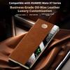 Роскошный чехол-книжка из вощеной кожи для Huawei Mate X7, высококачественная кожа, умное окно, складной экран, всесторонний защитный чехол