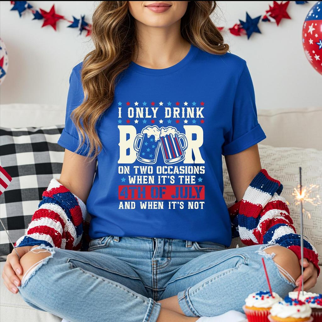 Patriotic Beer T-Shirt and kids tshirt: 4th of July Unisex Jersey Tee