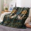 1PC Arts and Crafts Print FlAannel Blanket, High quality Comfortable for All Seasons, Home Decor, Warmth and Comfort