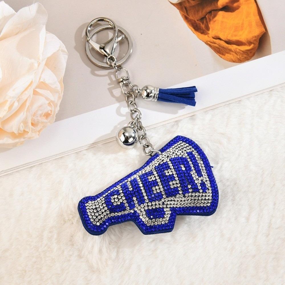 Новый полный кристальный брелок со словом Cheer, кожаные держатели для ключей со стразами, брелок-подвеска с кисточкой, женская подвеска для сумки, подарок