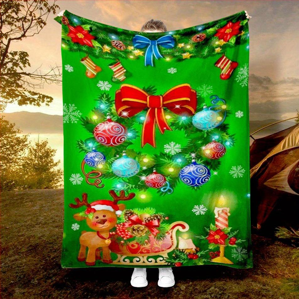 Christmas Celebration Joy Blanket Cozy Flannel Throw for Holiday Cheer AllSeason Comfort Festive Tradition Gift