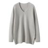 Autumn/Winter 2025 Women's V-neck Loose Cashmere Sweater - Thick Knit Lazy Style Pullover