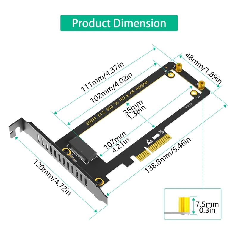 Seamlessly EDSFF Solid Disk to PCIe4.0 4X Converter for Optimized PC Performances