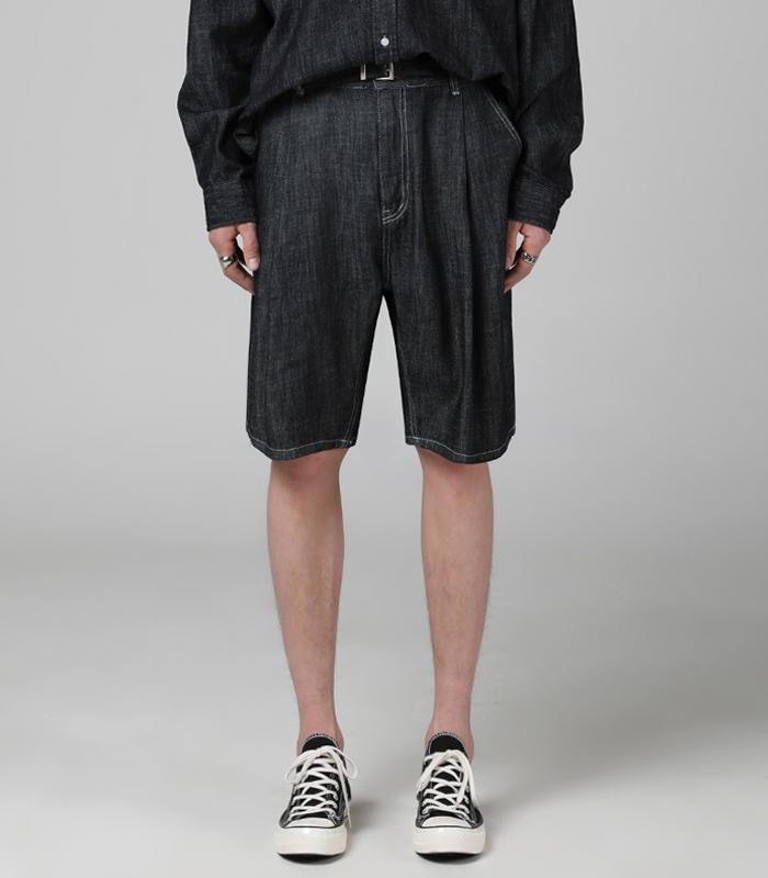 AVANDRESS Cooling Denim Single-Pleat Half Pants - 3 Colors