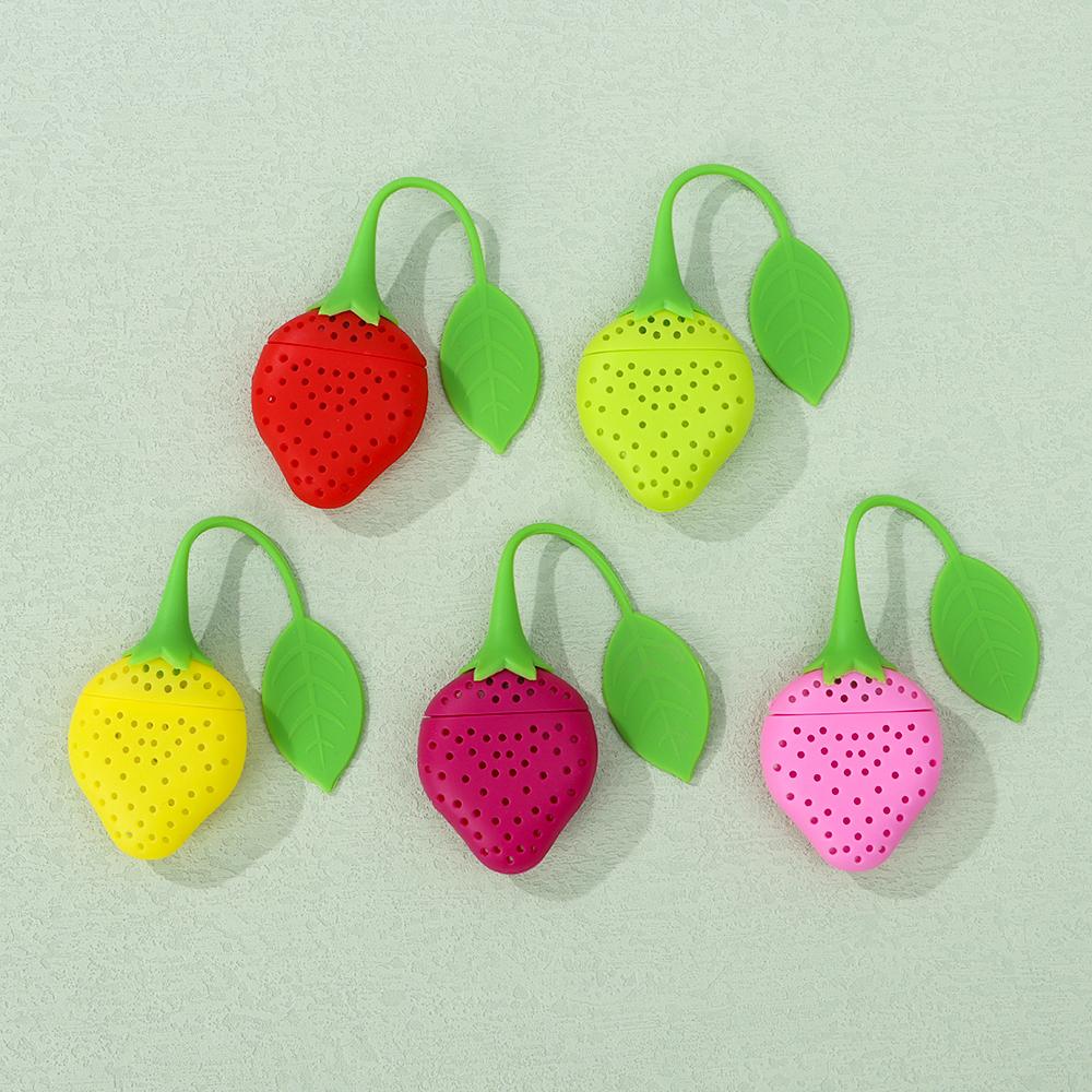 Firmly Filter Reusable Tea Bag Tea Infuser Silicone Tea Ball Coffee Filter Strawberry Teabag