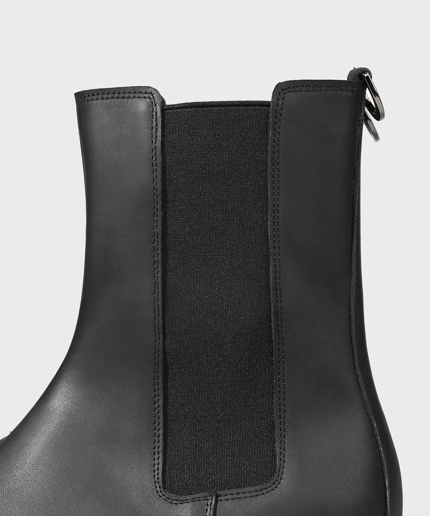Firenze Atelier [Vibram] Minimal Line Pull-Up Leather Chelsea Boots 9900 [Matt Black]