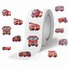 Cartoon Design Truck Stickers 500PCS Roll Fire Engine Stickers  Living Room Decoration
