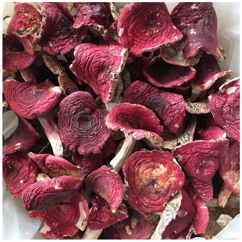 Wild Yunnan Red & Purple Surface Mushrooms - Dried Ideal for Postpartum Soup