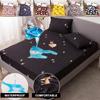 Printing Fitted Sheet For Bed Waterproof Bedcover Mattress Protector with Elastic Band Bed Sheet Bedspread Bed Linens No Pillowcases