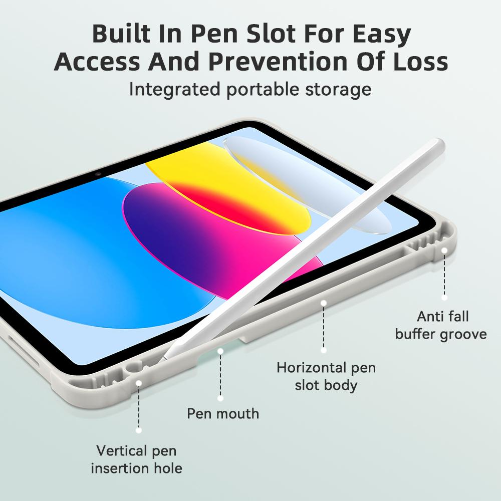 Для iPad Mini 6 7 iPad Pro 11 M4 iPad Air 11 M2/M3 10-го A16 для Air 5/6/7/8 10.2 9.7 10.9 Ударопрочный чехол с боковым держателем для карандаша