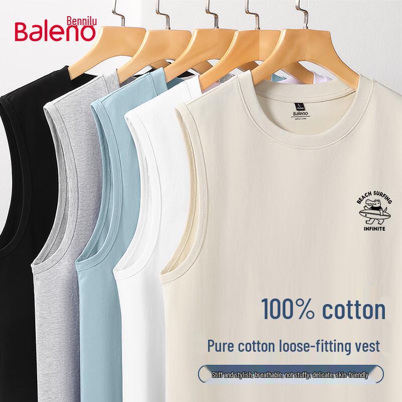 Baleno Men's Pure Cotton Sleeveless Vest T-Shirt