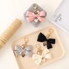 Fabric Ribbon Bow Pendant Keychain Ornament for Women