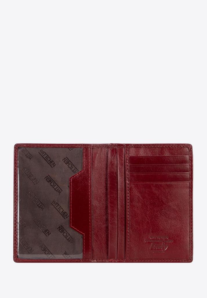 Wittchen Woman Leather Document Case With Registration Card Pocket Red Natural Leather
