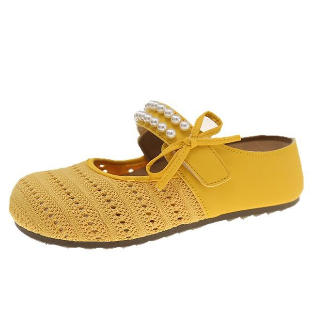 Platform-soled Boken shoes bag head half slippers women's outer wear 2025 new spring and summer one-pedal pregnant women Mary Jane cool slippers