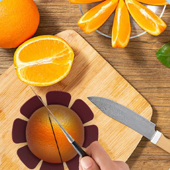 3 шт./набор Слайсер для фруктов Вложенные направляющие для нарезки Помощник для нарезки с кружевным дизайном Нож для арбуза Гаджет Штабелируемый кухонный инструмент