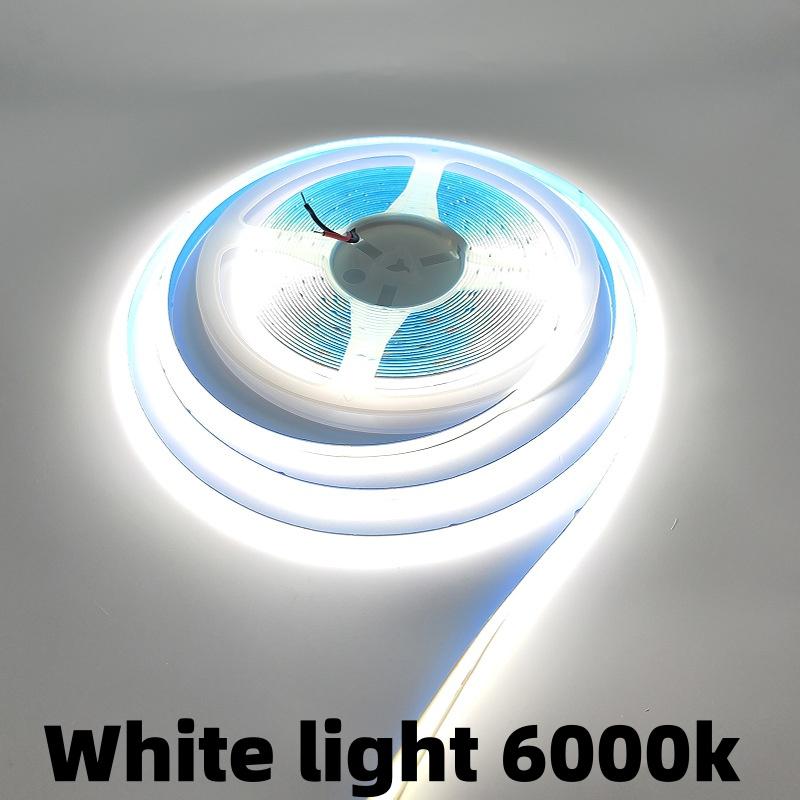 DC 12V 24V FOB COB Strip 320Leds/M High Density RA90 White 3000K 4000K 6000K IP20 Flexible Ribbon Rope LED Light