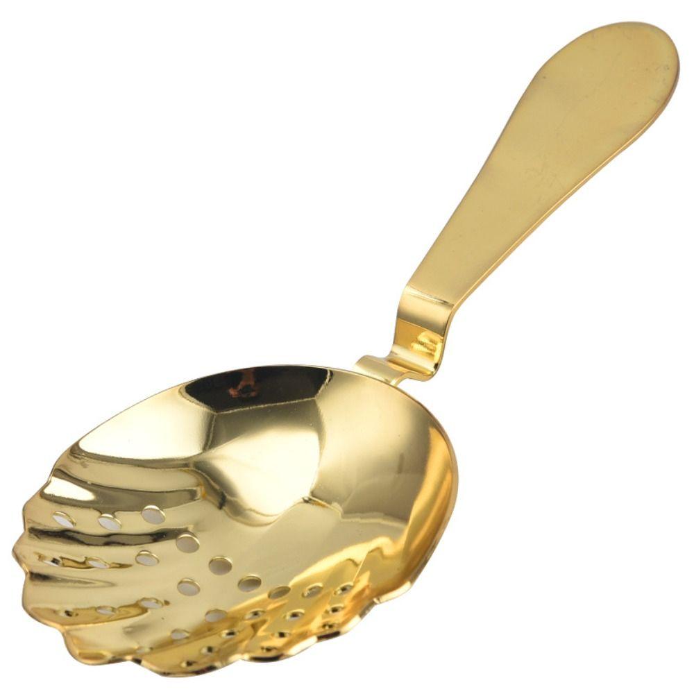 Stainless Steel Shell Shaped Bartender Julep Bar Strainer Percolator Cocktail Tool Ice Cube Filter