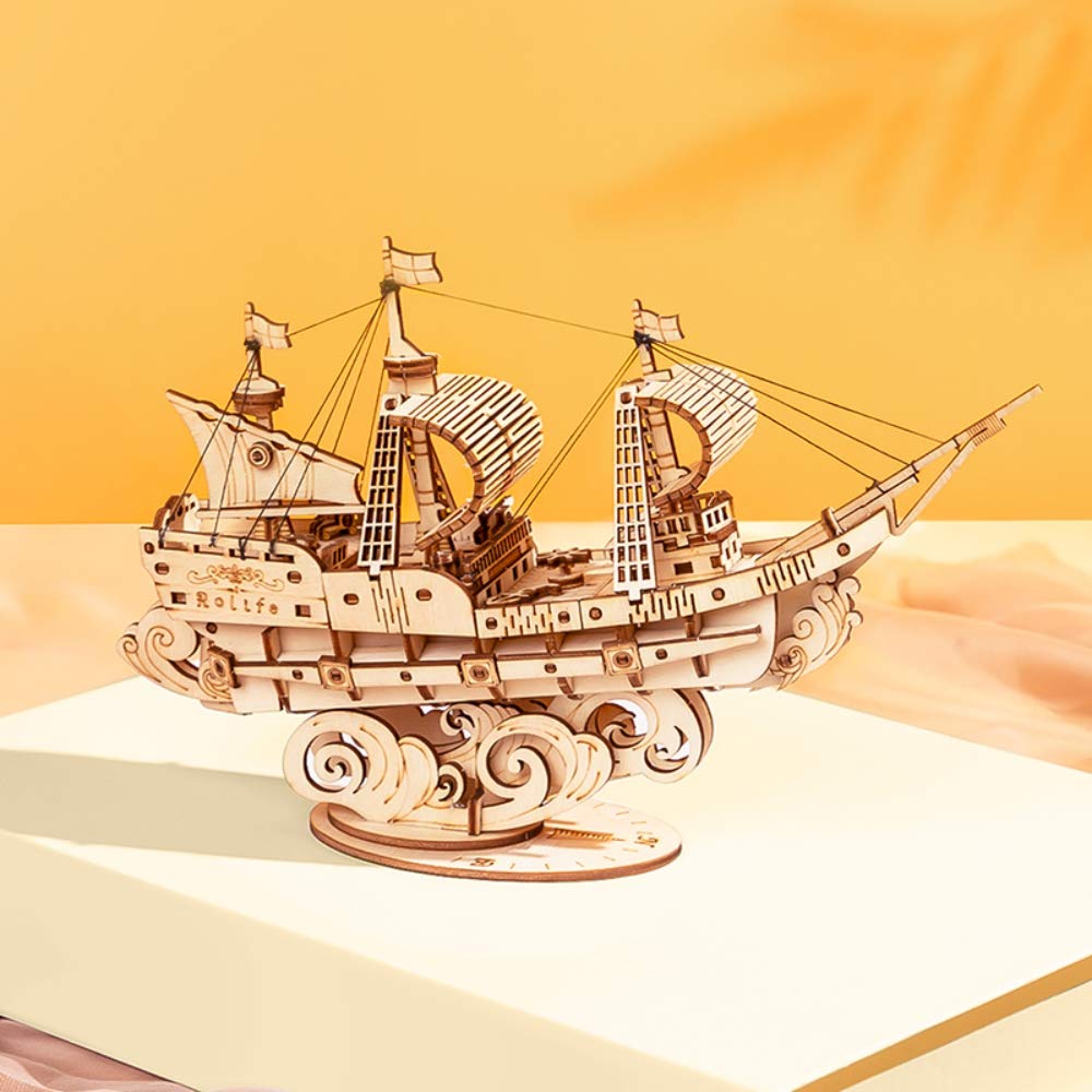 ROBOTIME TG305 Wooden Sailing Ship 3D Puzzle DIY Model Kit